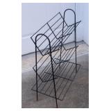 Mid Century Welded Steel Wire Bookcase / Record