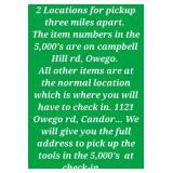 Please notice locations - More items added daily