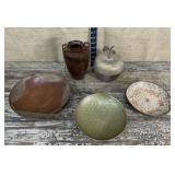 Pretty bowls, vase, metal apple