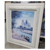 Antique Beautiful white framed French print