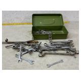 Tool box with wrenches