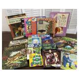 Vintage books, puzzles & coloring books