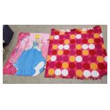 2 fleece blankets Disney etc