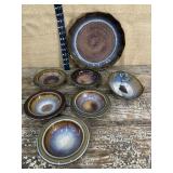 Beautiful studio pottery dishes - signed
