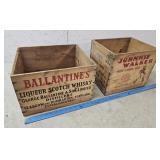 2 whiskey crates