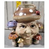 Mushroom head planter - new/older resin