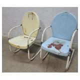 2 spring rocking chairs