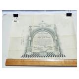 Antique 1917 Ordu Ab Chao Certificate for new