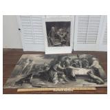 2 prints - The Battle of Edgehill / the Start of