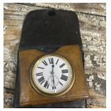 Neat lil Swiss made clock in leather sleeve