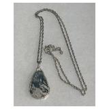 Sterling silver necklace and pendant