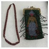 Vintage beaded change purse and beaded headband?