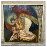 Ana Kolesar ï¿½Angelï¿½ - gauche on wood 37ï¿½x37ï¿½
