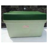 Vintage Coleman beverage cooler. Aluminum side