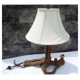 Vintage Driftwood Table Lamp Mid Century Modern