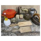 Butter/pasta paddles, sad iron, brass camel, onyx