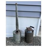 Antique railroad oil can  & kerosene can