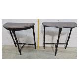 2 half round end stand