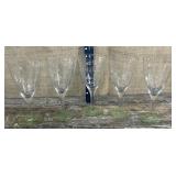 5 depression wine glasses w/ uranium bases - 1