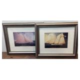 2 sailboat prints Approx. 12x10