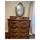 2 over 4 Victorian dresser with mirror