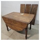 Walnut drop leaf table with 3 leaves 42"58"29"