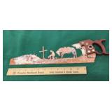 Cut saw horse and cowboy