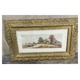 Weldon Ames county print in great antique frame