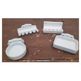 Vintage Bathroom soap / toothbrush holders