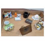 Box match safes, ashtray, etc