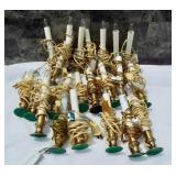 Brass base vintage plug-in window candles.