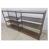 Mid century cosco tin shelf 71"13"36"