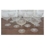 Set 10 etched stems - stemware