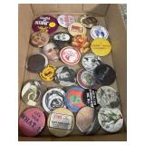Box of funky pins