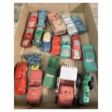 Box of rubber/plastic tractors/motorcycles