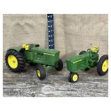 2 die cast John Deere tractors