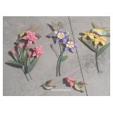 3 hummingbird garden stakes bobbleheads & 2 for