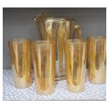Carnival last pitcher & 4 glasses