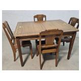 Sellars 5pc stenciled kitchen set , table,4