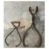 ï¿½Ithaca ice & coalï¿½ tongs and ice pick with