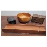 Wooden bowl, jewelry box, etc