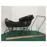 Adorable primitive doll buggy. needs a little