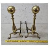 Brass fireplace and irons