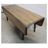 Stenciled drop leaf coffee table 40"27"17"