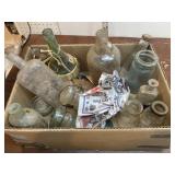 Barn finds box of bottles - veterinarian bottle,