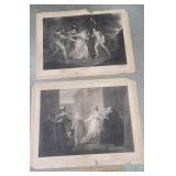 2 1700s Shakespeare engravings - no frames and