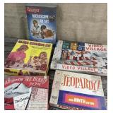 Vintage games, calligraphy kits, glass staining