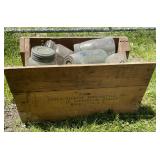 Barn finds - wooden box, Canning Jars, Etc...
