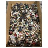 Box of vintage buttons