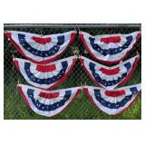 6 cotton Patriotic buntings Approx. 39inch